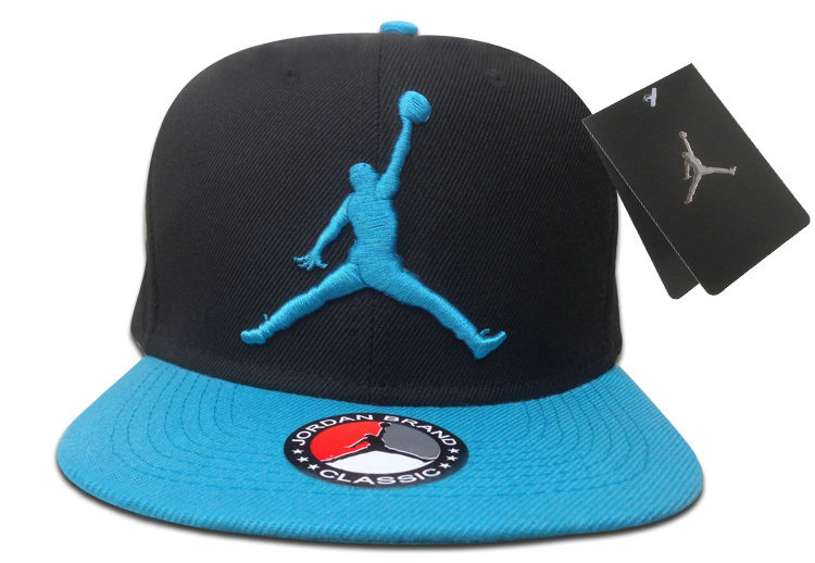 Jordan Black Snapback Hat GF 1
